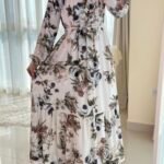 فستان مورد شيفون