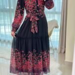 فستان مورد شيفون