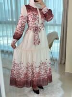 ⁦فستان مورد شيفون⁩ - الصورة ⁦5⁩