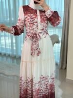 ⁦فستان مورد شيفون⁩ - الصورة ⁦6⁩