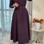 فستان بنسات كتف جانبي