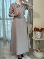 ⁦فستان بنسات كتف جانبي⁩ - الصورة ⁦8⁩