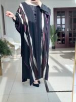 ⁦عباة شيفون وجاكار ناعم⁩ - الصورة ⁦2⁩